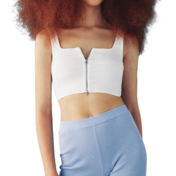 🌸New🌸Zara Sleeveless Zippered Crop Top S & M NWT - Picture 1 of 6